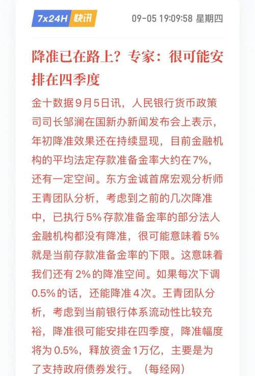中国人民银行下调存款准备金率_2025年5月15日起降准_目前的存款准备金率
