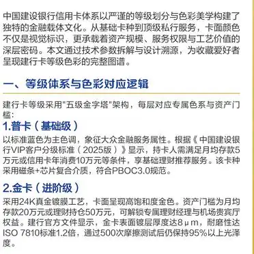建行 理财金卡 年费_建行卡等级颜色解析_建行信用卡等级体系