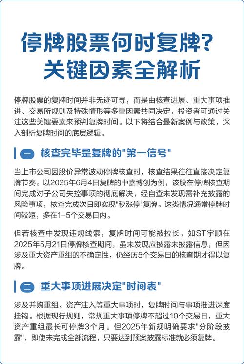 重组停牌复牌时间的法律规定_一般重组停牌多长时间_重组停牌一般多久复牌